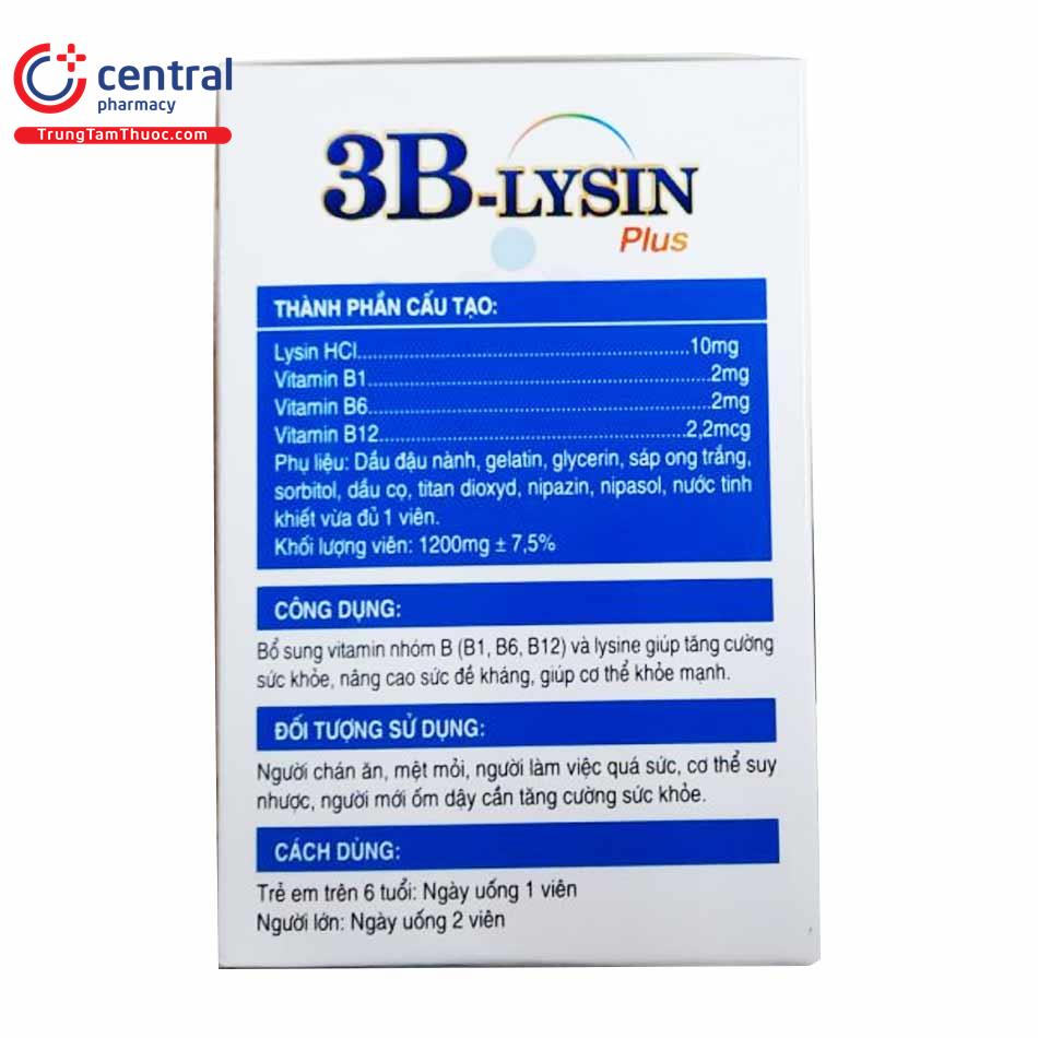 vitamin 3b lysin plus 2 I3864