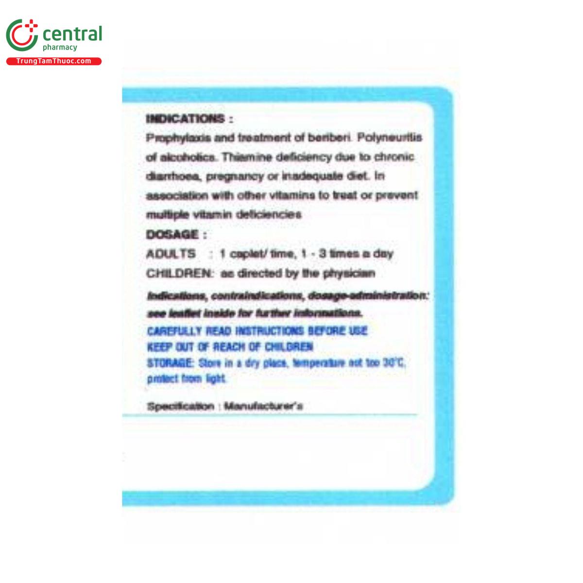 vitamin b1 100mg armephaco 3 H3114 vitamin b1 100mg armephaco 3 H3114