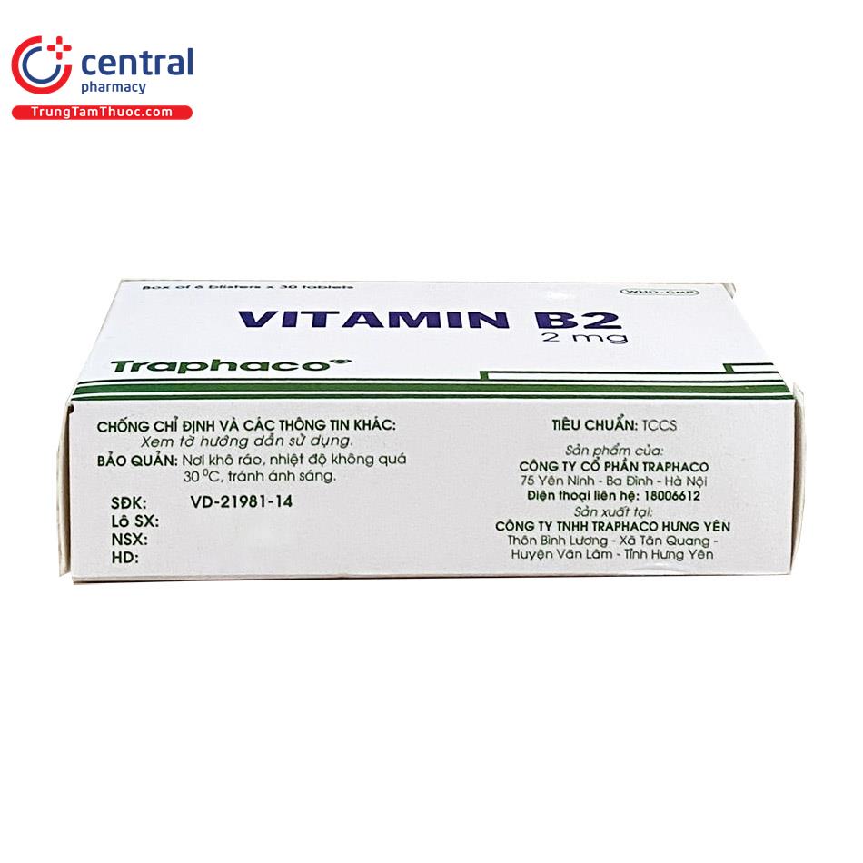 vitamin b2 2mg trapharco 8 F2580