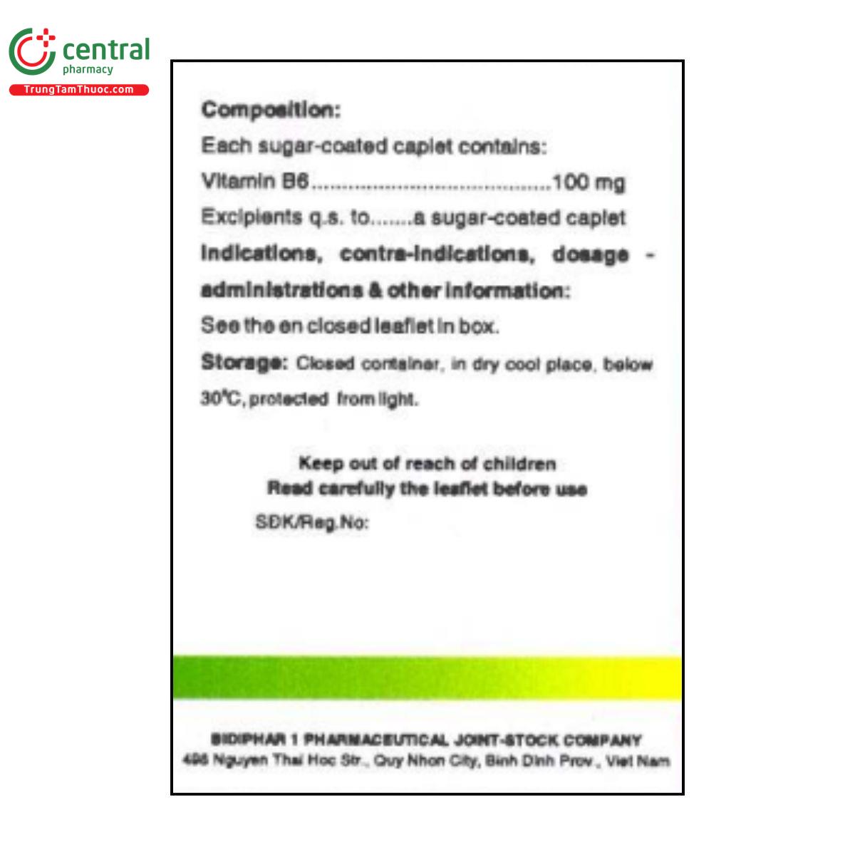 vitamin b6 100mg bidiphar 2 E1517 vitamin b6 100mg bidiphar 2 E1517