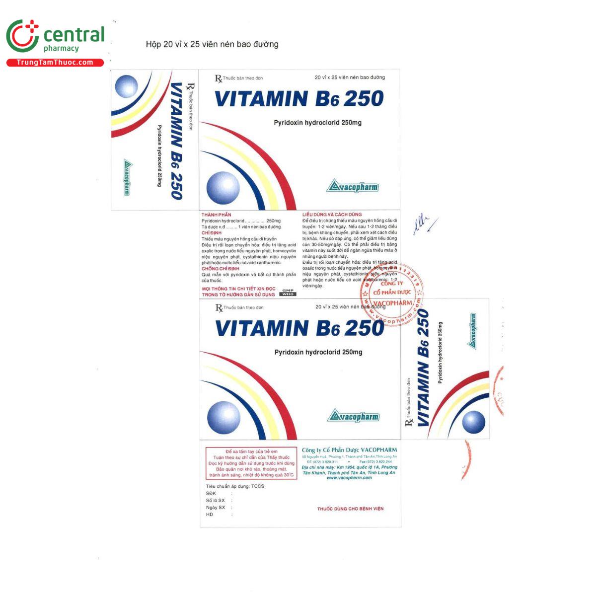 vitamin b6 250mg vacopharm 10 Q6461 vitamin b6 250mg vacopharm 10 Q6461