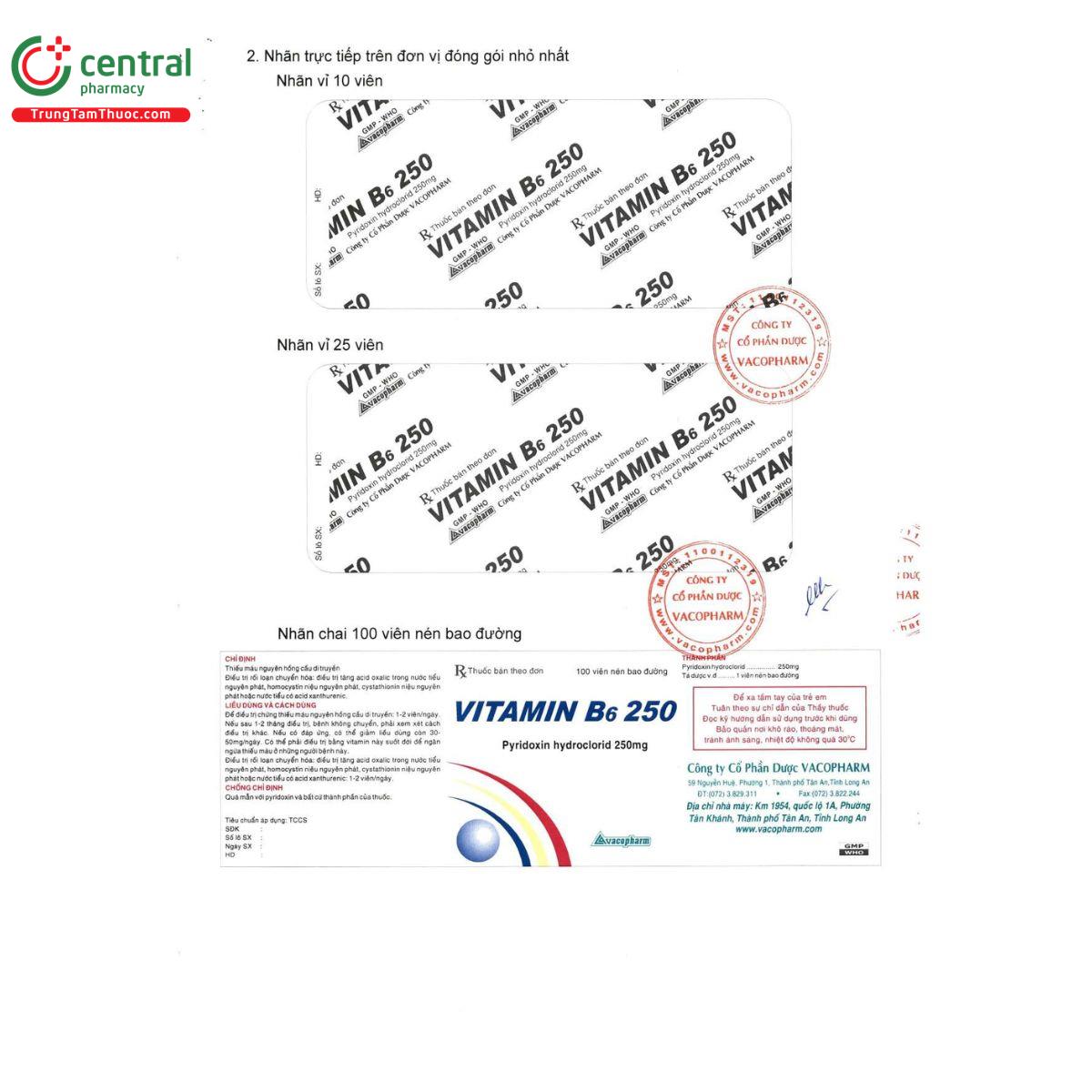vitamin b6 250mg vacopharm 12 Q6468 vitamin b6 250mg vacopharm 12 Q6468