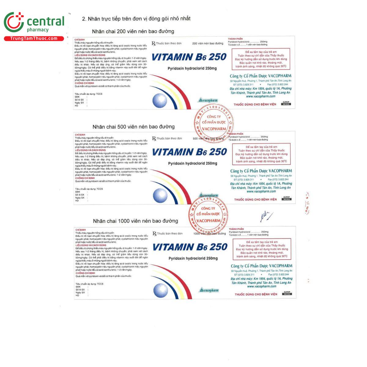 vitamin b6 250mg vacopharm 13 I3720 vitamin b6 250mg vacopharm 13 I3720