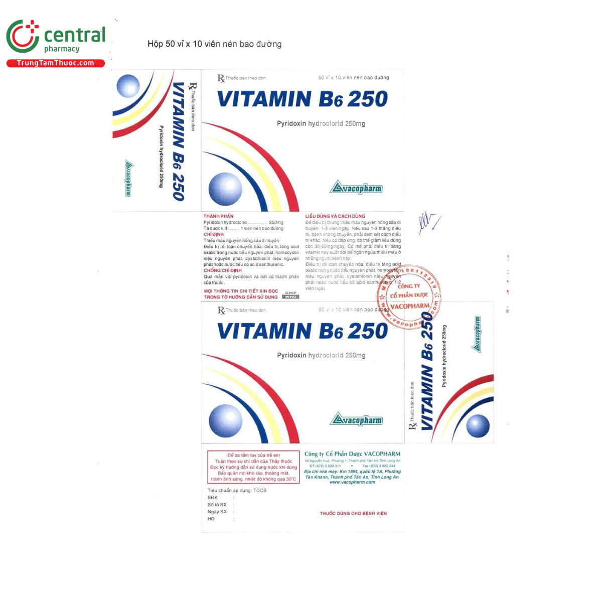 vitamin b6 250mg vacopharm 6 U8337 vitamin b6 250mg vacopharm 6 U8337