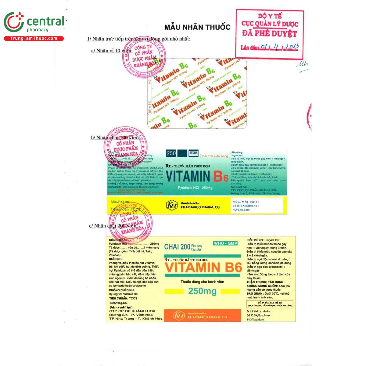 vitamin b6 khapharco 4 G2850 vitamin b6 khapharco 4 G2850