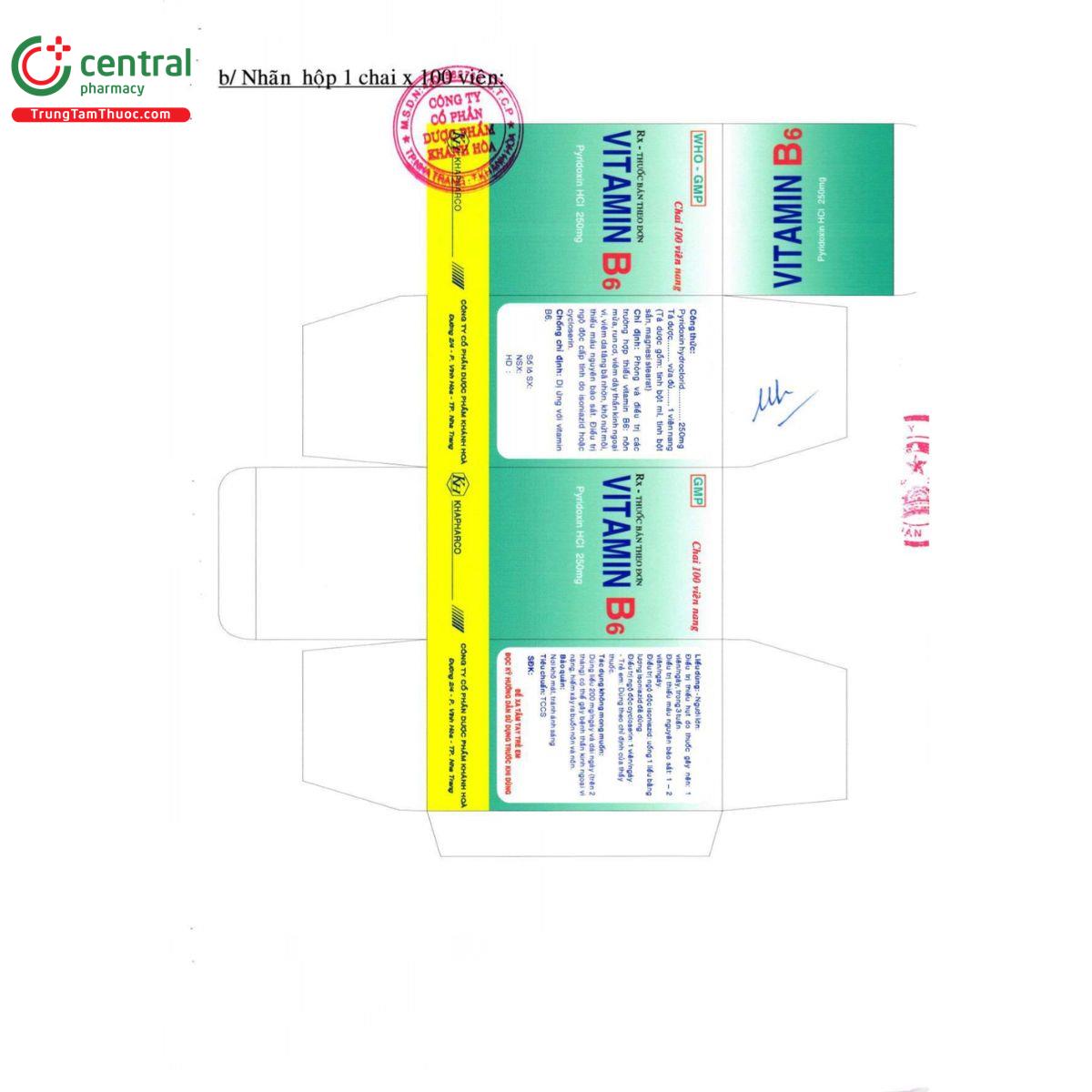 vitamin b6 khapharco 6 O6575 vitamin b6 khapharco 6 O6575