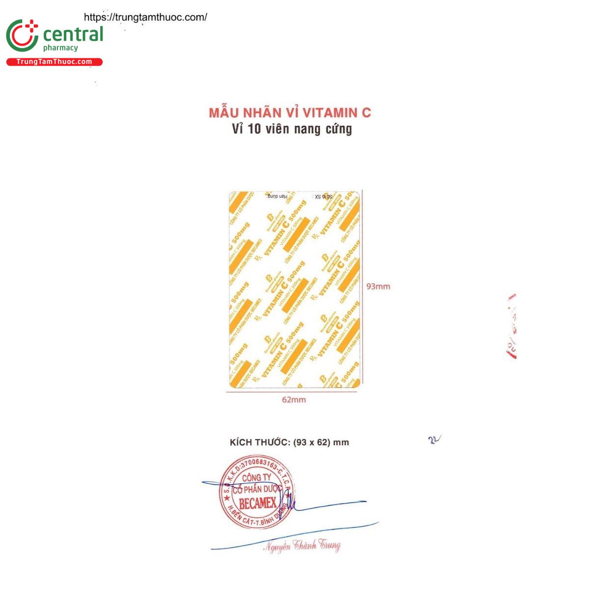 vitamin c 500mg becamex 7 I3524
