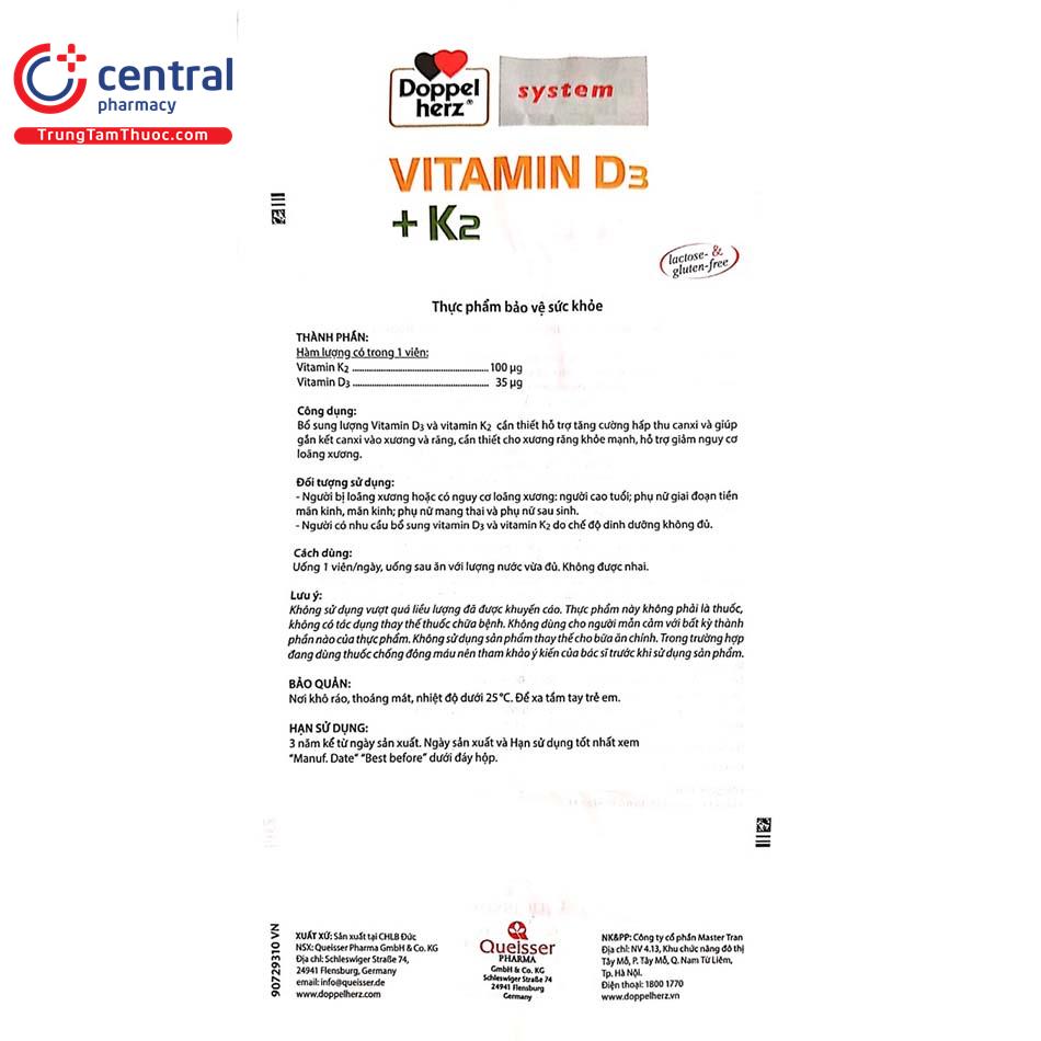 vitamin d3 k2 system doppelherz 12 K4037