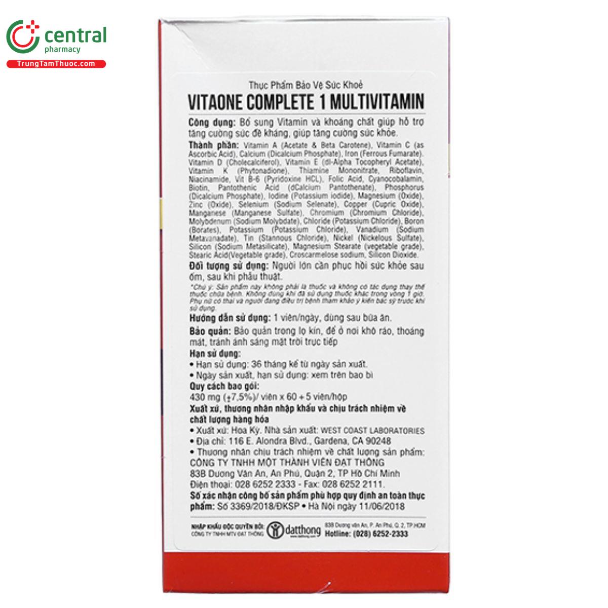 vitaone complete 1 multivitamin 7 G2583