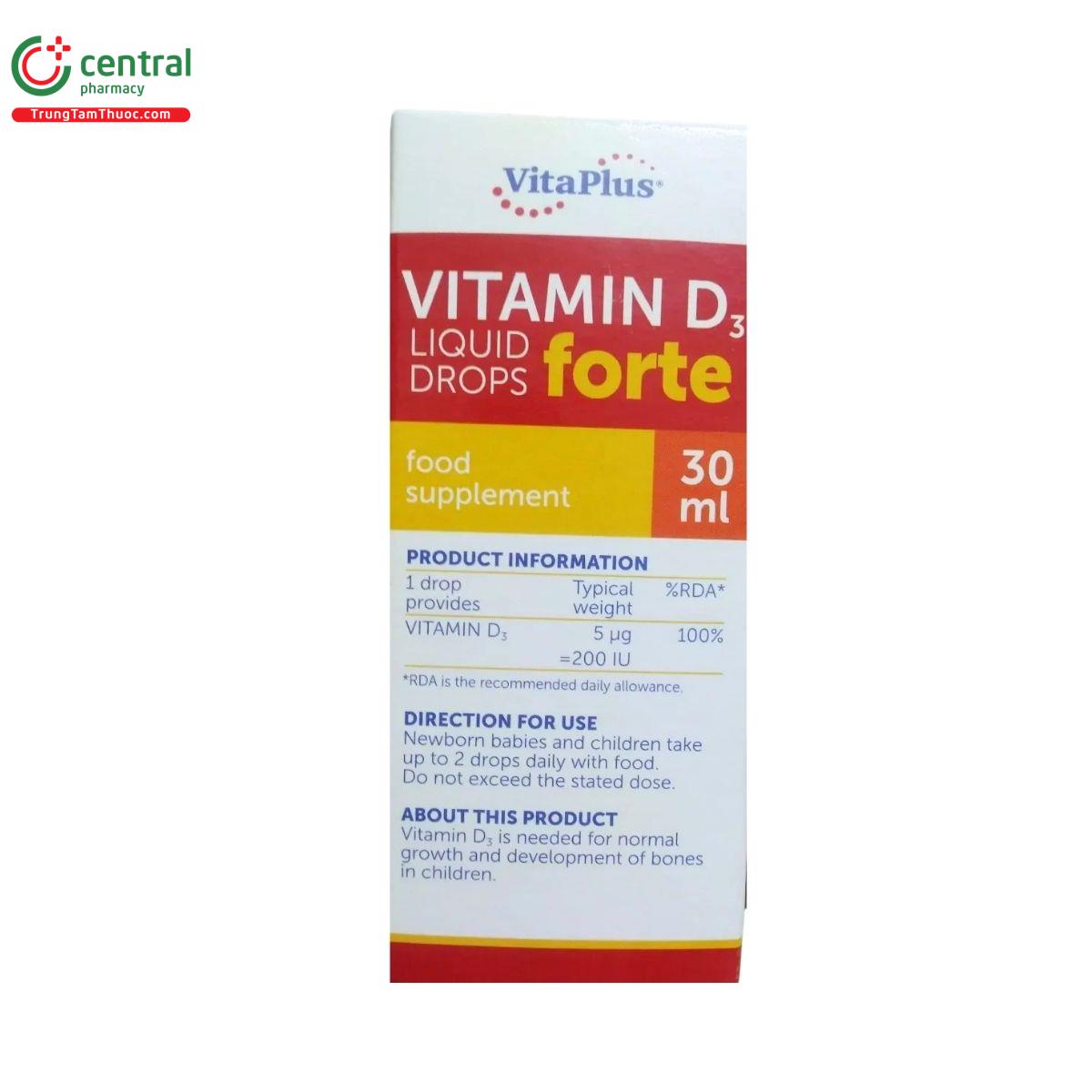 vitaplus vitamin d3 forte liquid drops 3 N5472