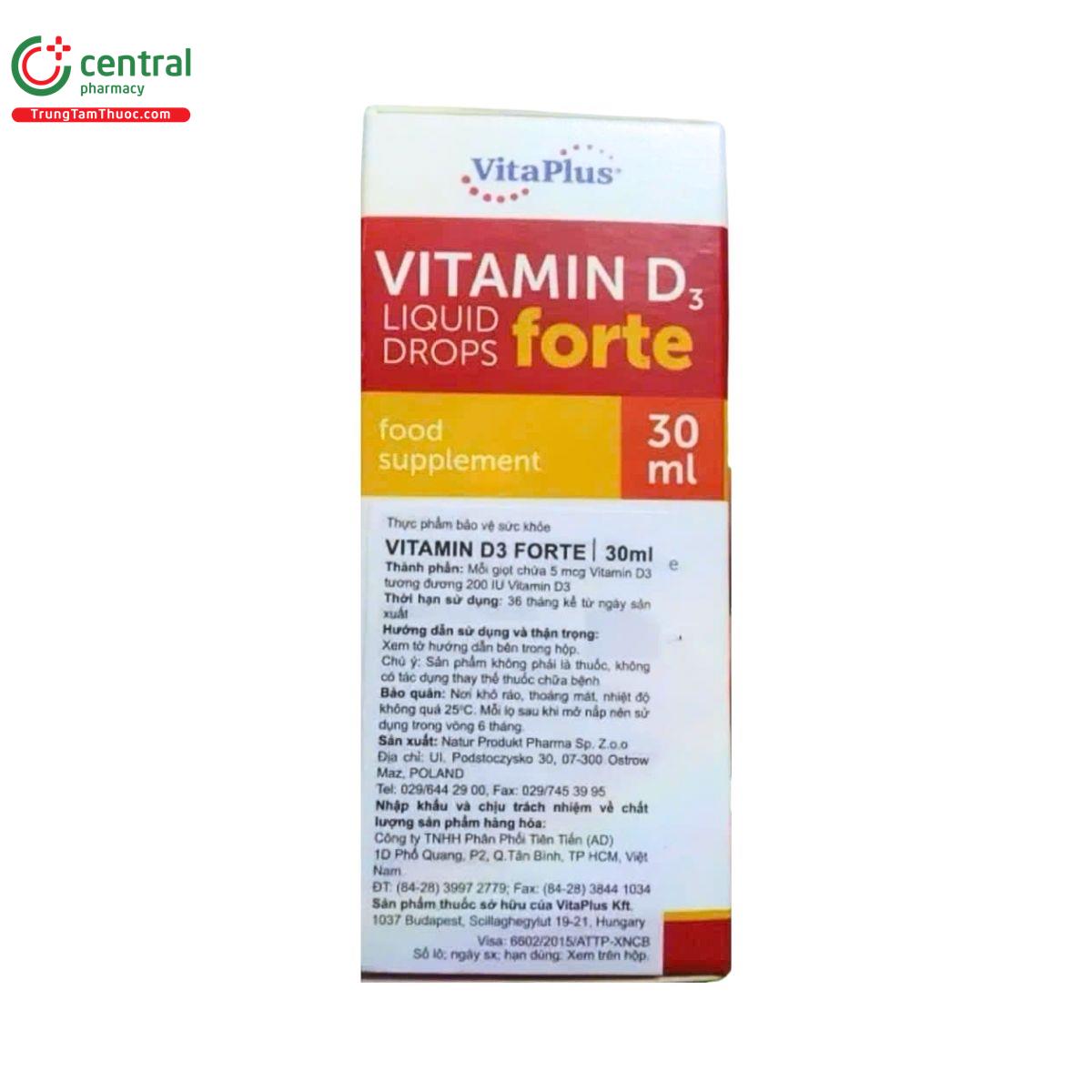 vitaplus vitamin d3 forte liquid drops 4 O6065