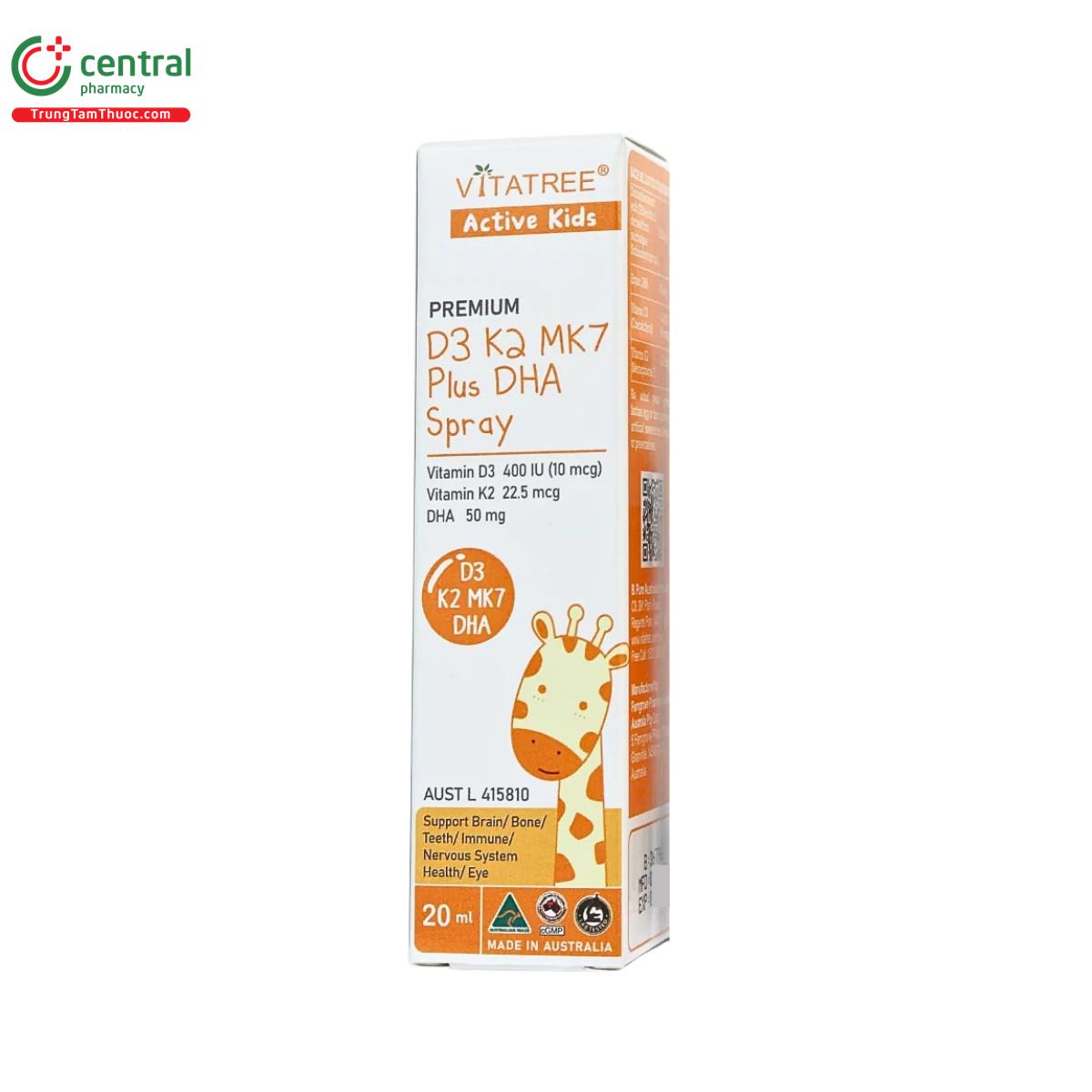 vitatree premium d3 k2 mk7 plus dha spray 2 K4622