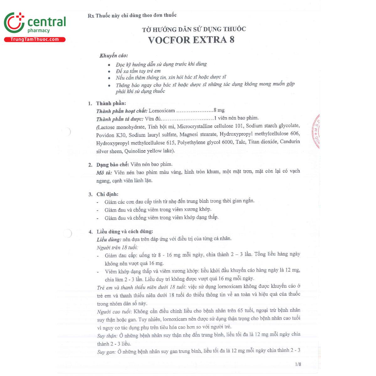 vocfor extra 8 4 A0765