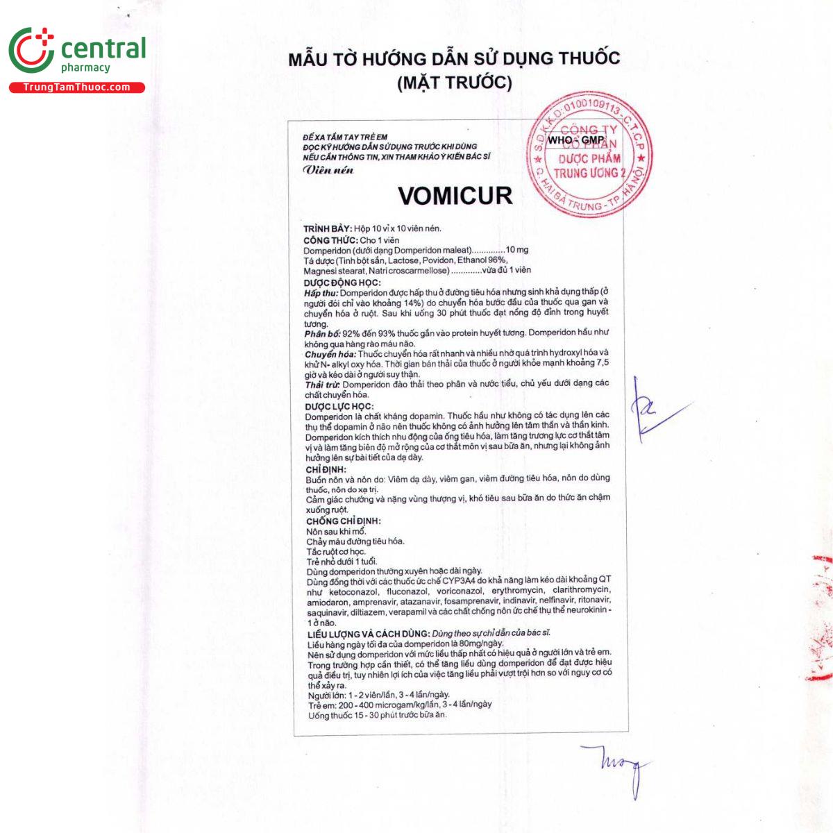 vomicur 10mg 4 U8884 vomicur 10mg 4 U8884