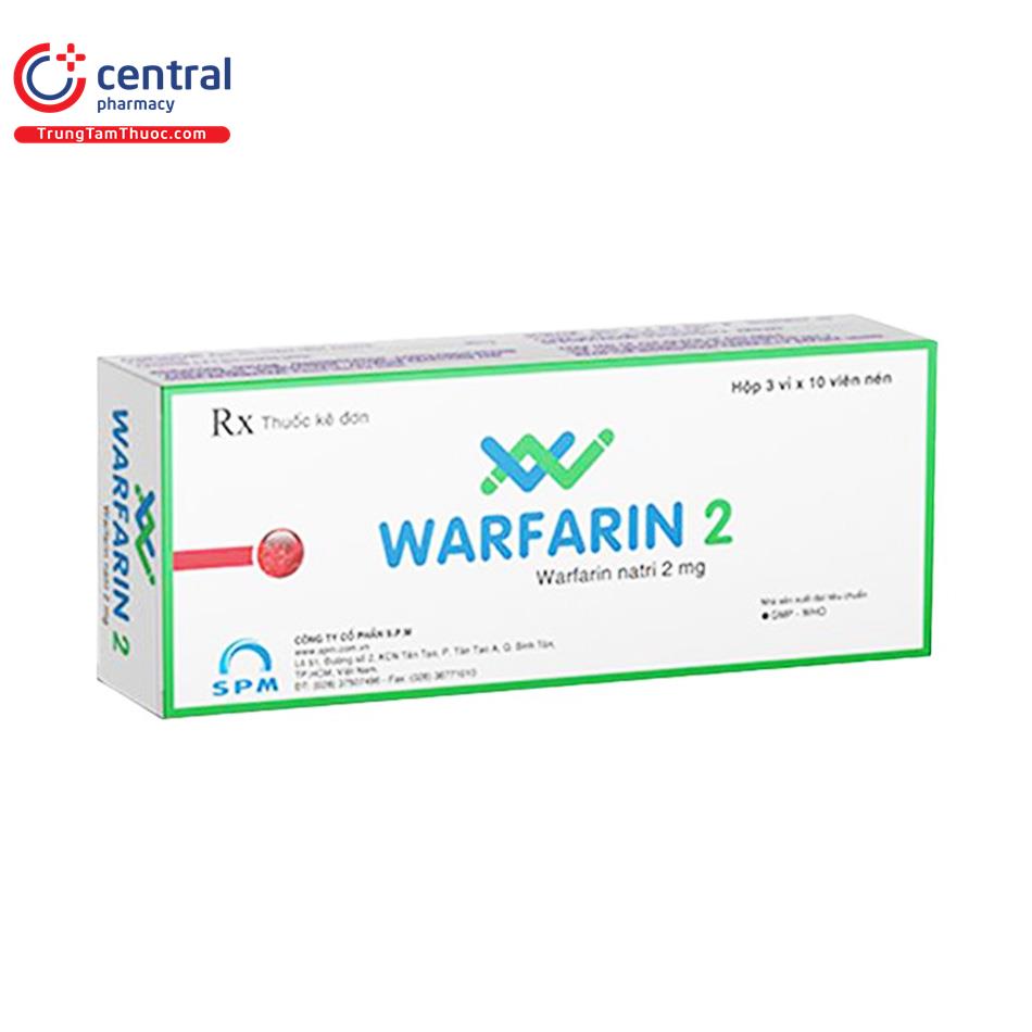 [CHÍNH HÃNG] Thuốc Warfarin 2 SPM điều trị tắc cục máu đông
