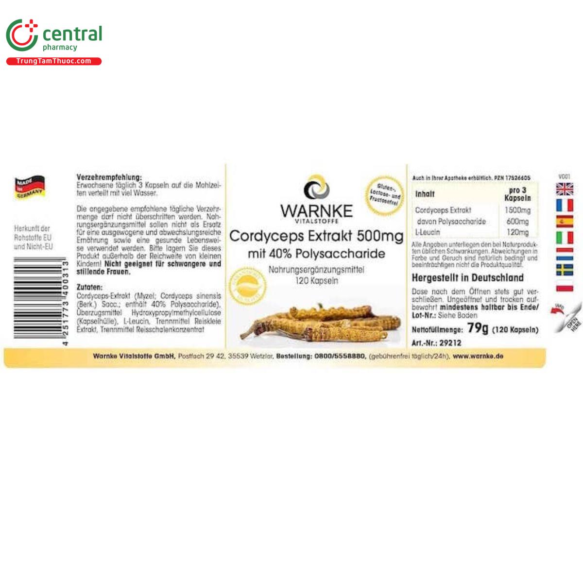 warnke cordyceps extrakt 500mg 8 T7284