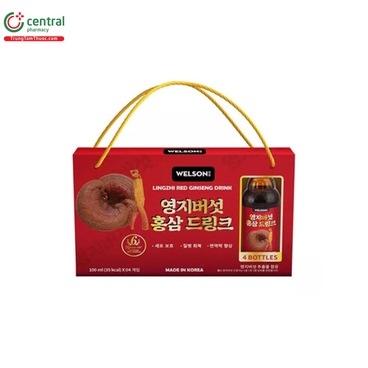 Welson Lingzhi Red Ginseng Drink - Bảo vệ tế bào và tăng cường đề kháng