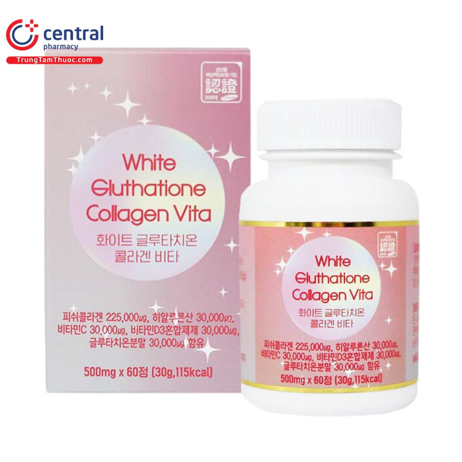Thuc White Gluthatione Collagen Vita gip lm sng da, gim thm nm
