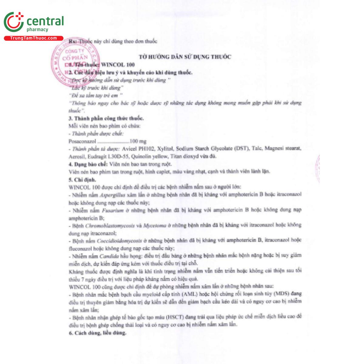 wincol 100mg 3 O5235