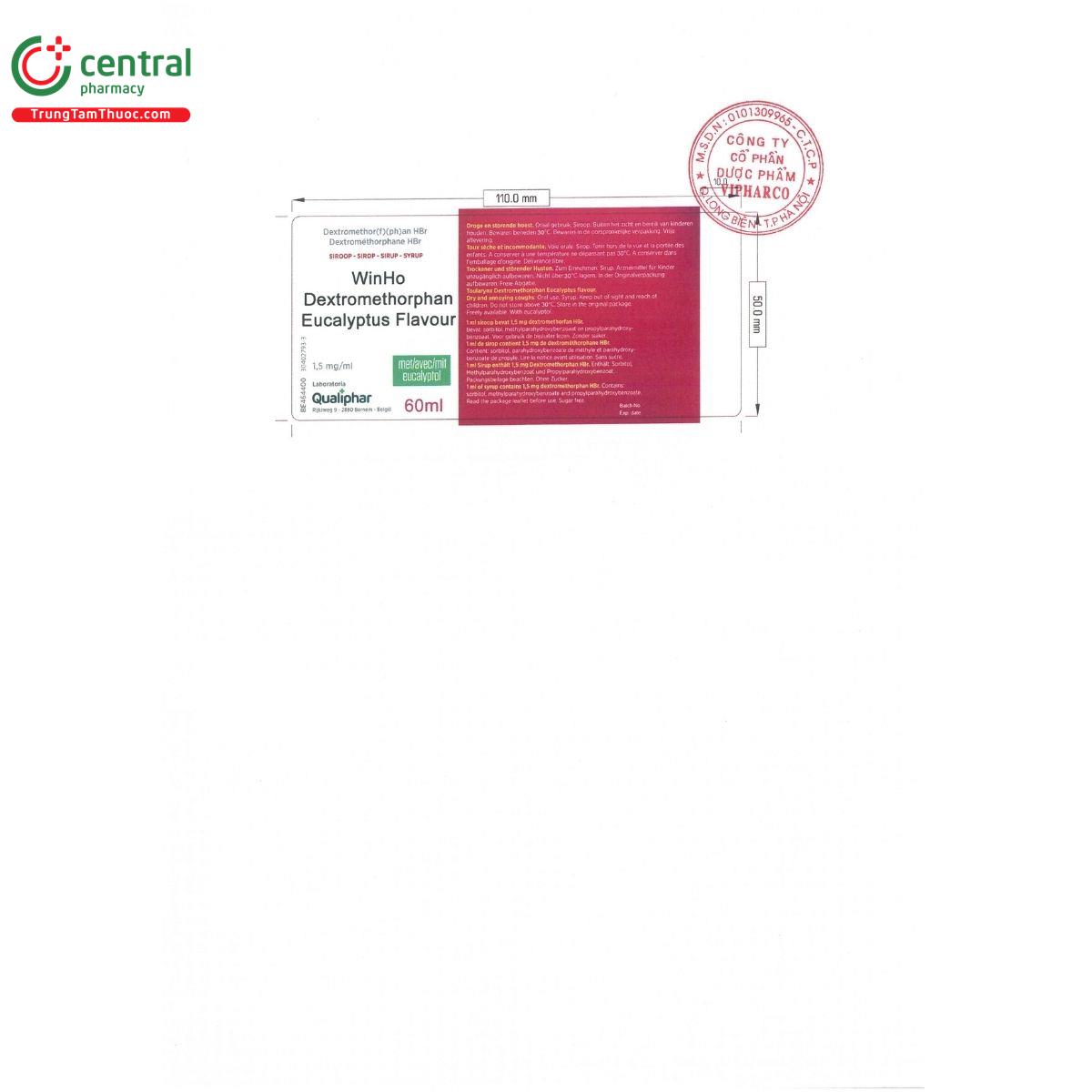 winho dextromethorphan eucalyptus flavour 1 S7650