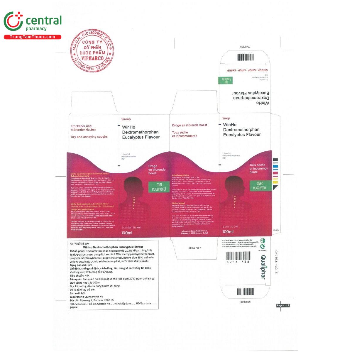 winho dextromethorphan eucalyptus flavour 2 V8566