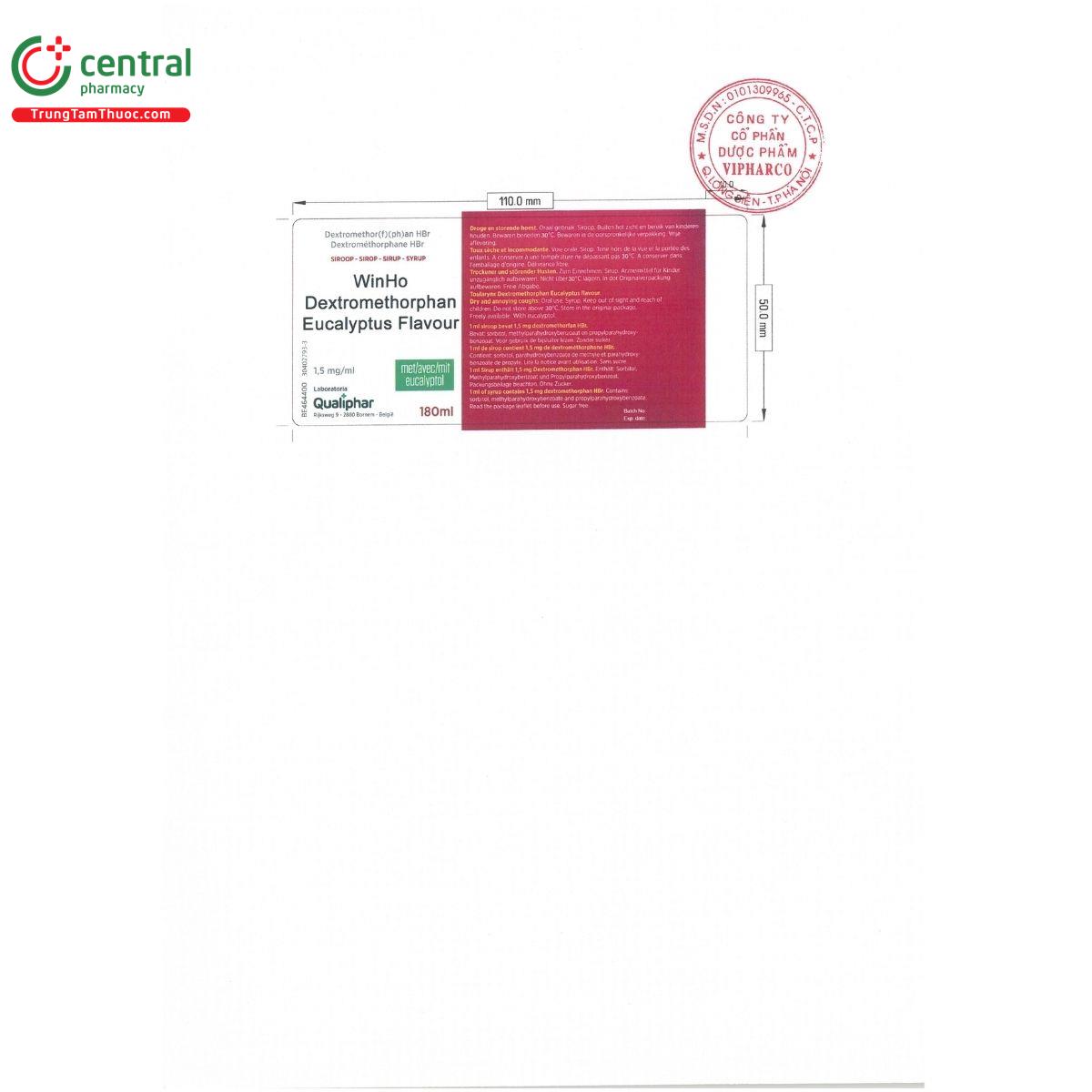 winho dextromethorphan eucalyptus flavour 5 I3386