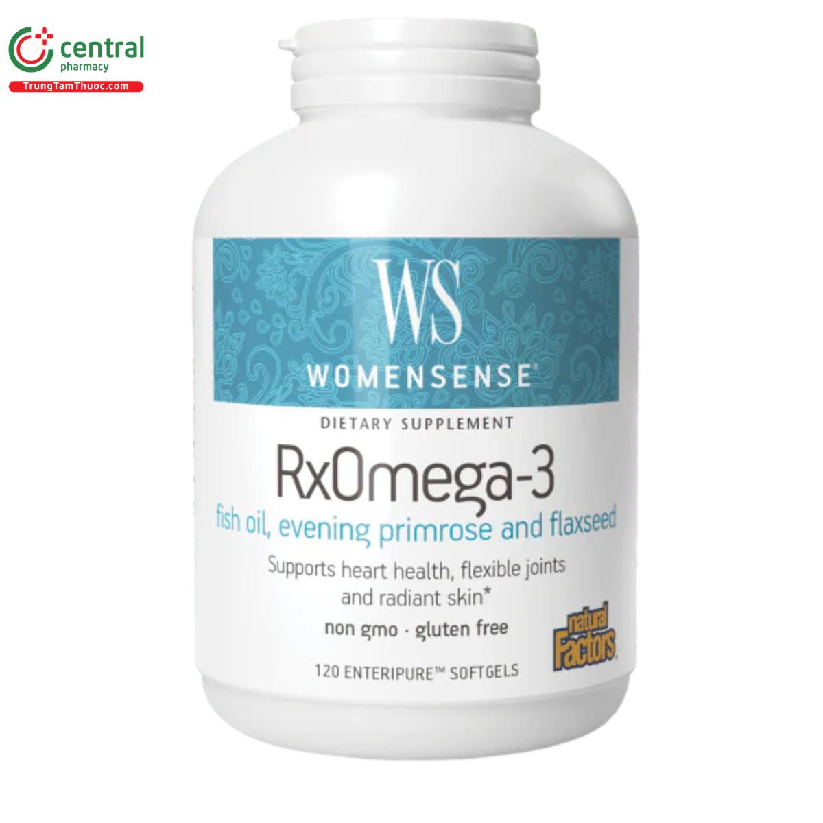 womensense rxomega 3 fish oil with evening primrose and flaxseed V8630