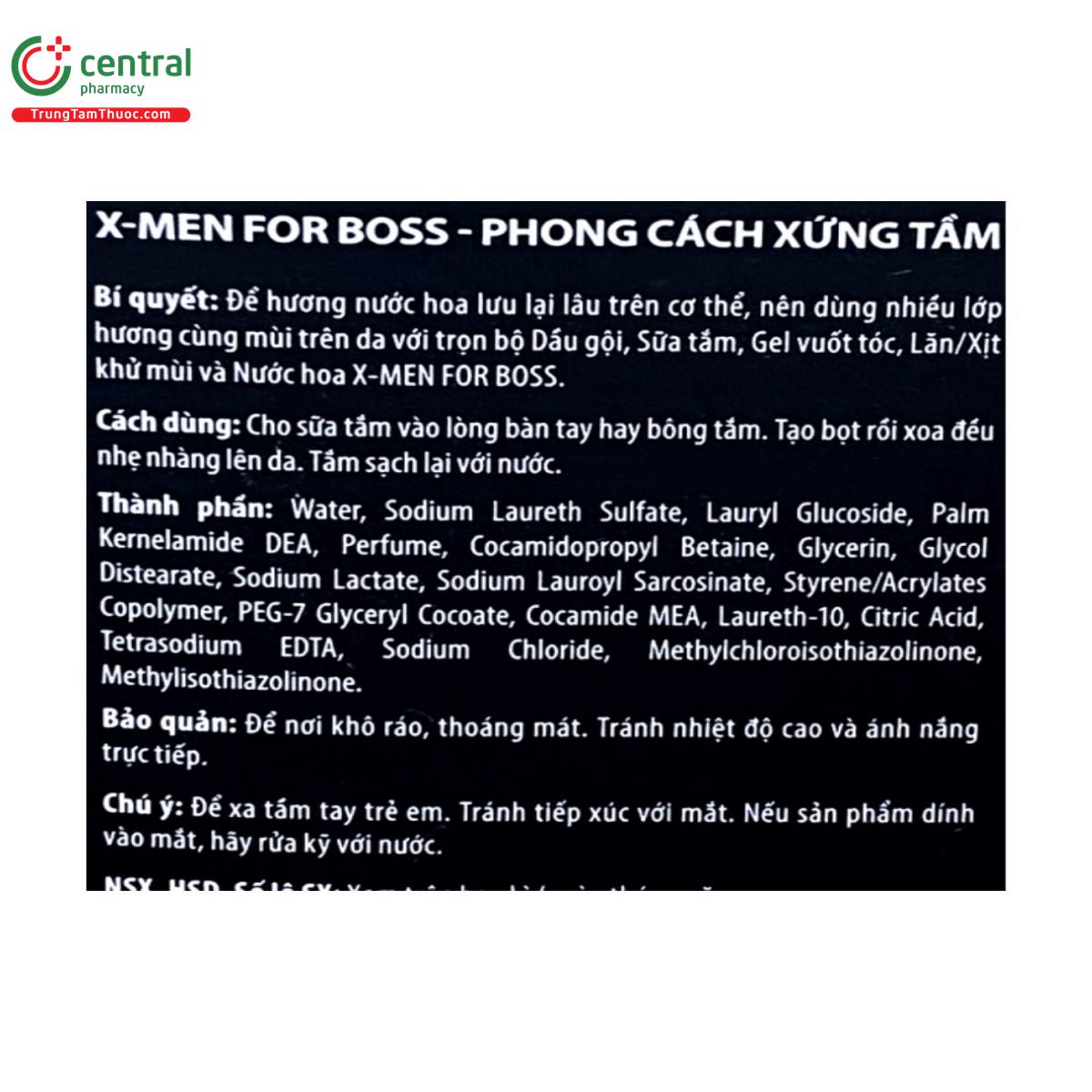 x men for boss intense perfumed shower gel 4 V8514