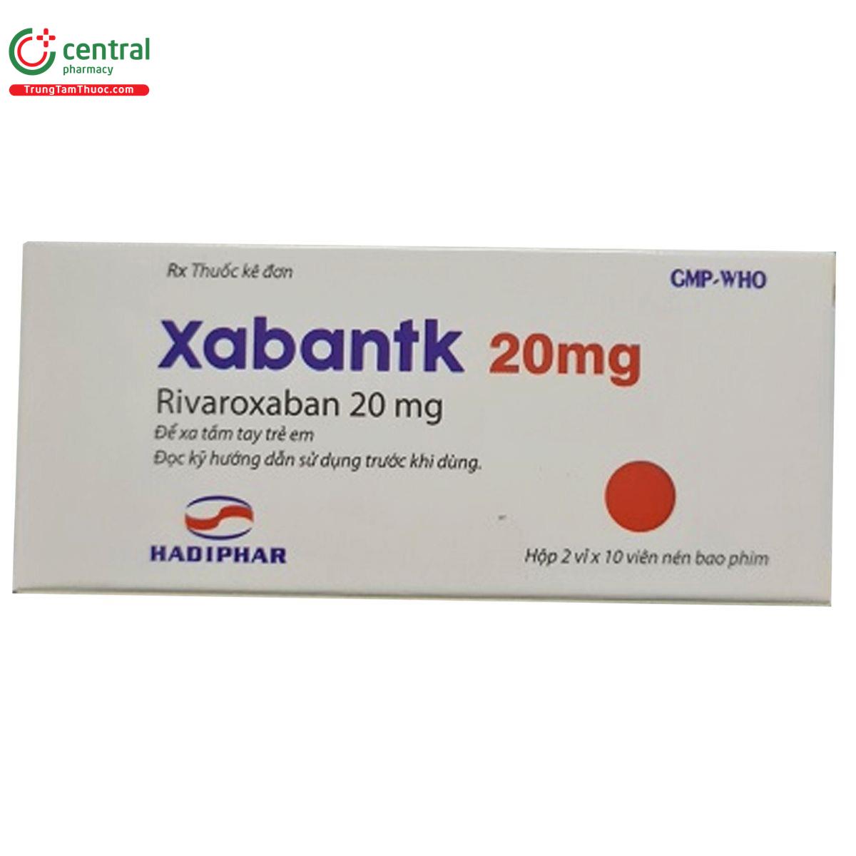 xabantk 20mg 1 C1255