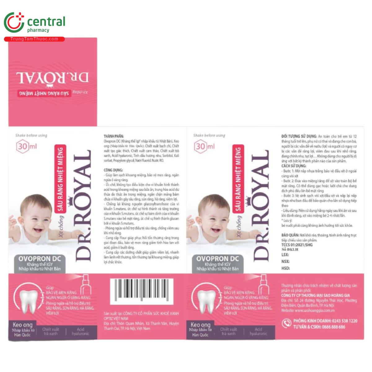 xit chong sau rang nhiet mieng dr royal 7 R7654 xit chong sau rang nhiet mieng dr royal 7 R7654