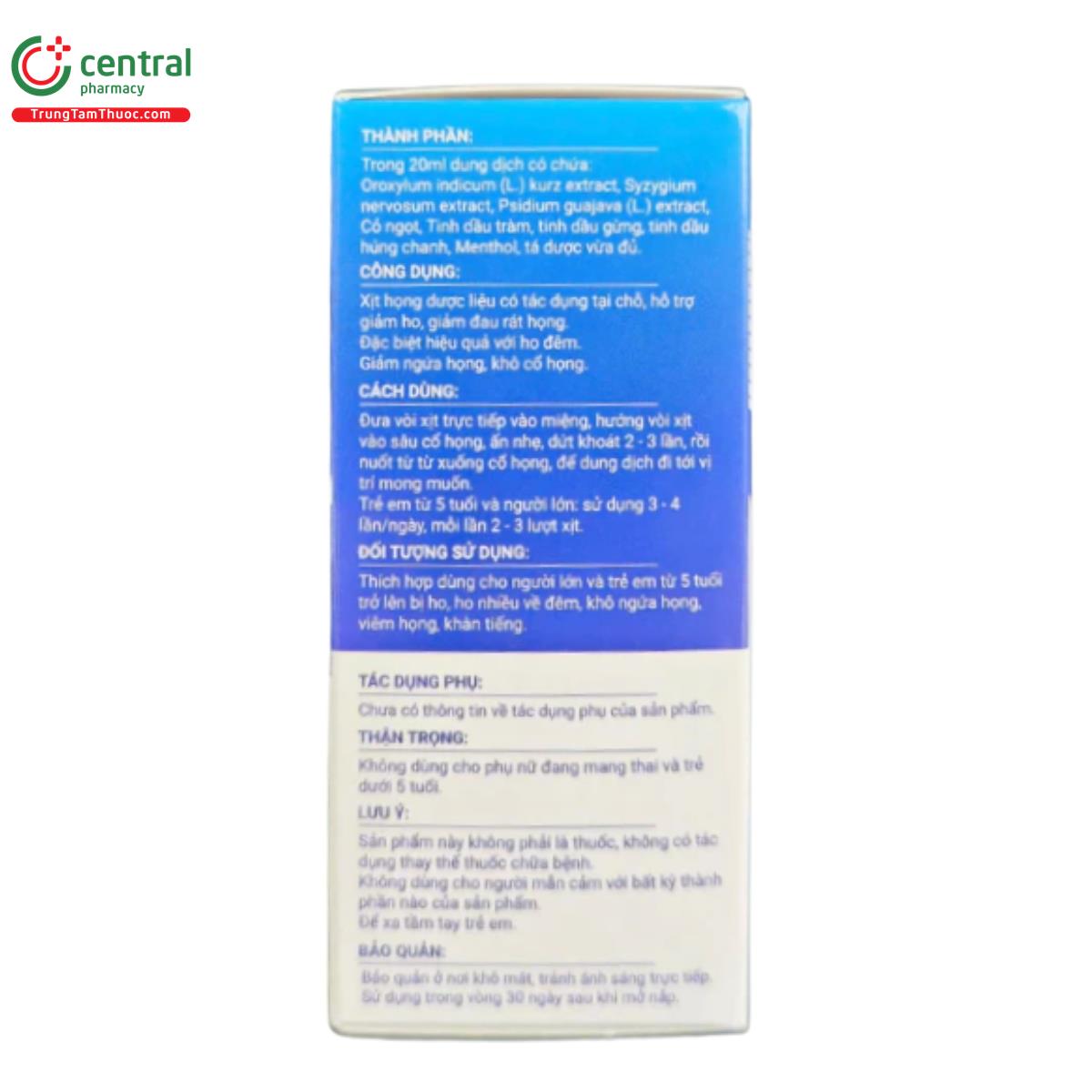 xit hong duoc lieu farin 5 T7034 xit hong duoc lieu farin 5 T7034