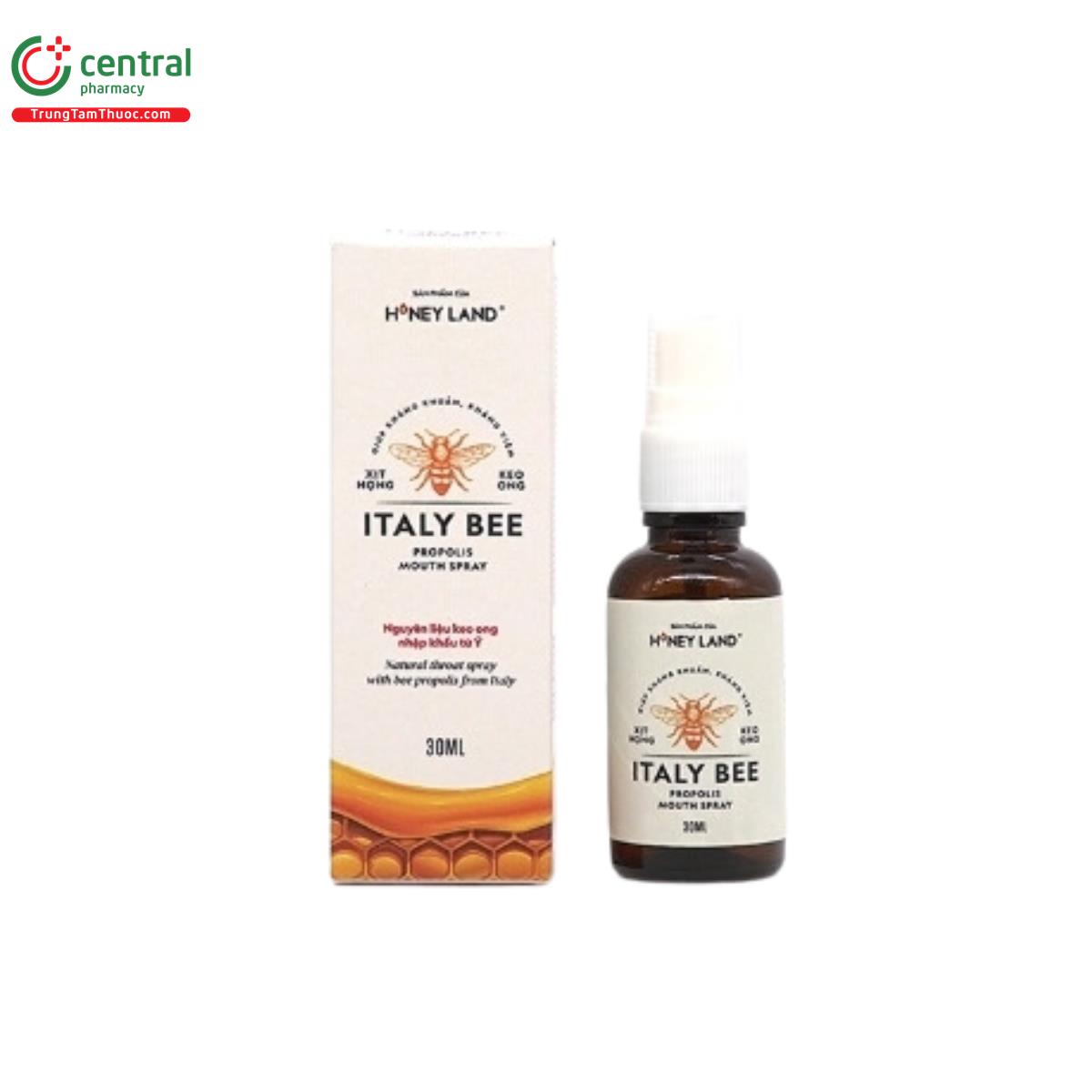 Xịt họng keo ong Honeyland Italy Bee