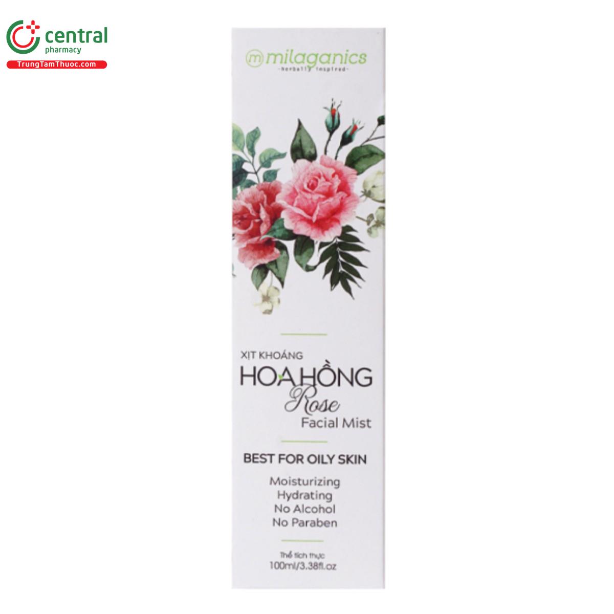 xit khoang milaganics hoa hong rose facial mist 100ml 2 O5744