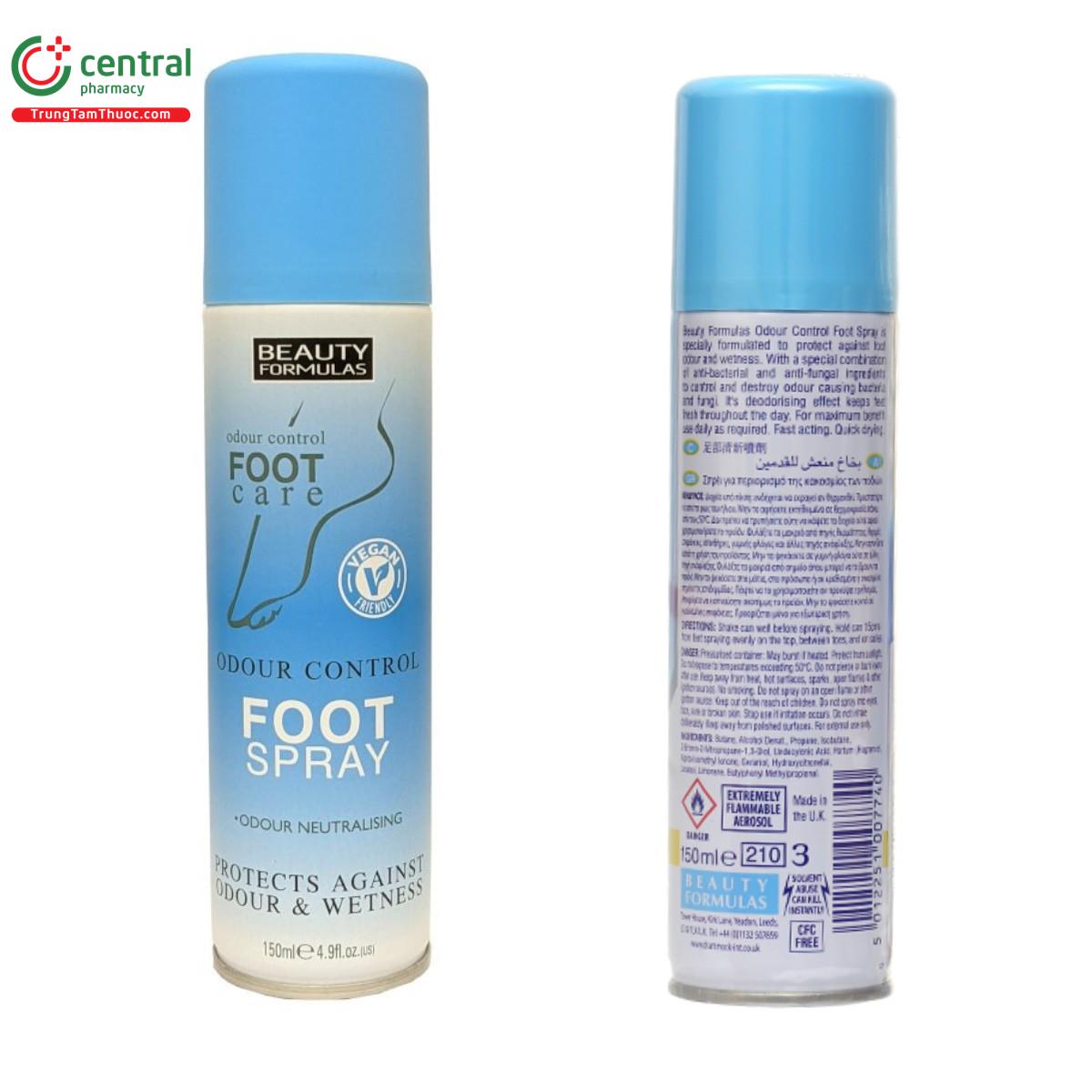 xu khu mui beauty formulas odour control foot spray 3 L4345