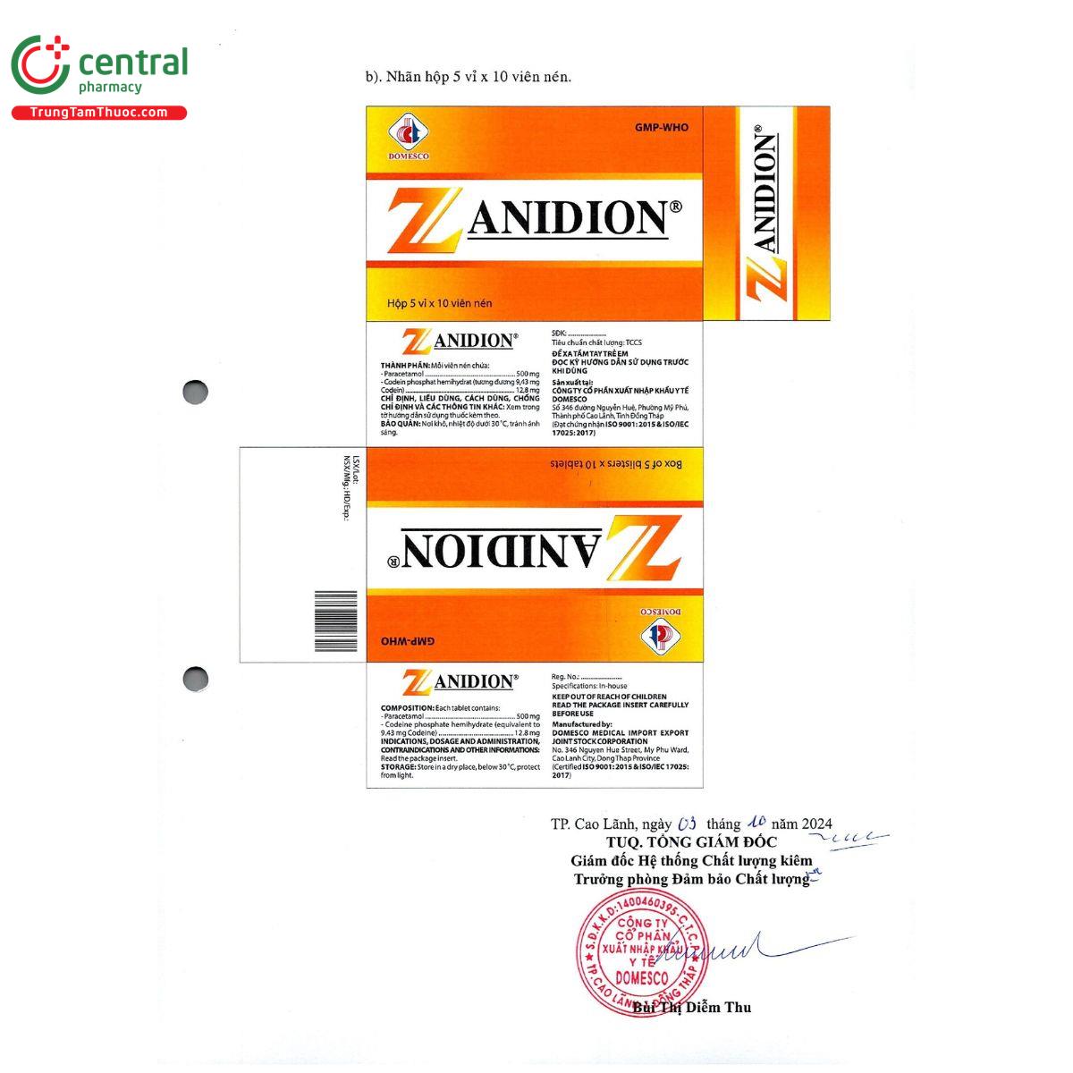 zanidion 500 3 L4184