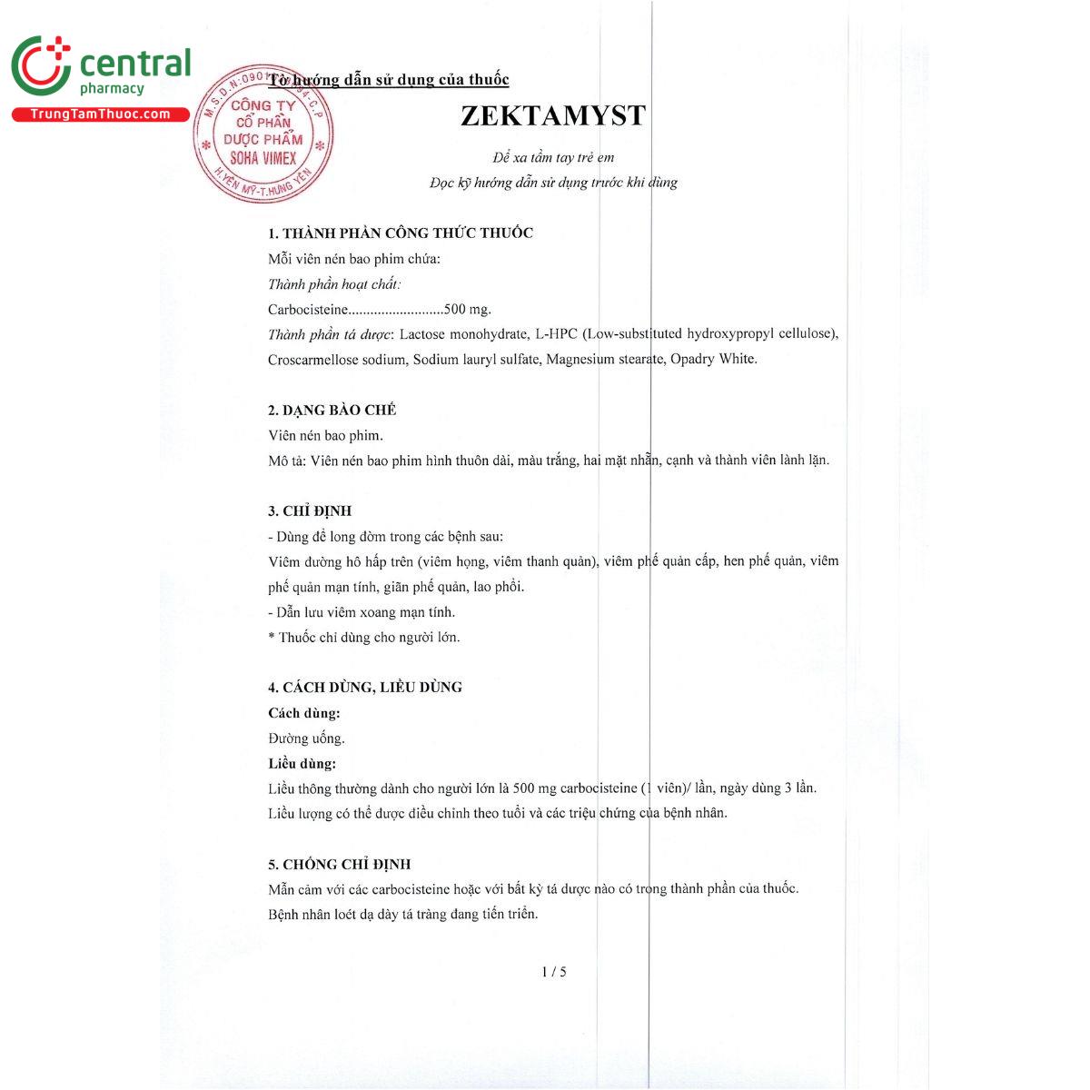 zektamyst 500mg 3 U8406