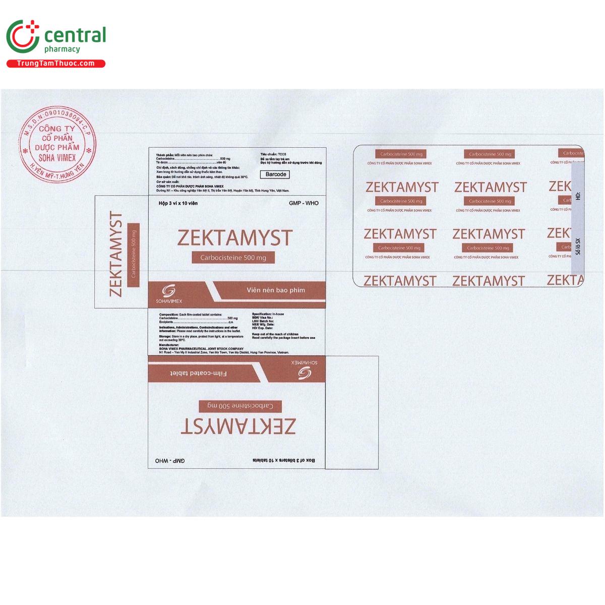 zektamyst 500mg 8 J3662