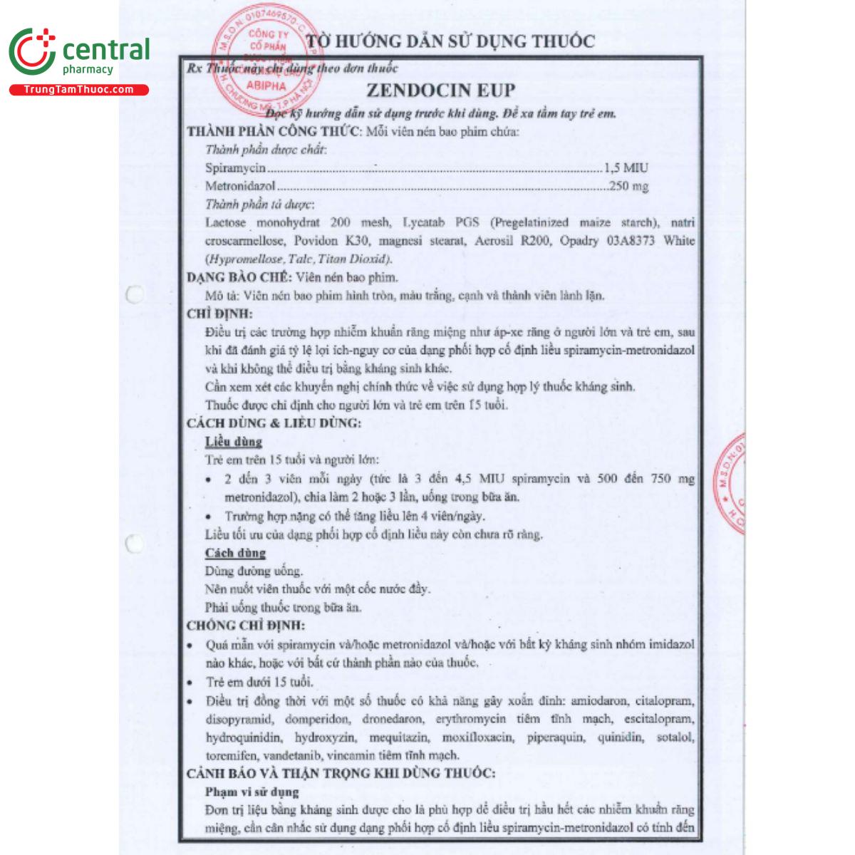 zendocin eup 3 A0555