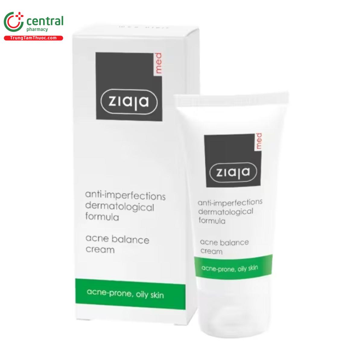 ziaja med anti imperfections dermatological formula acne balance cream 1 U8838