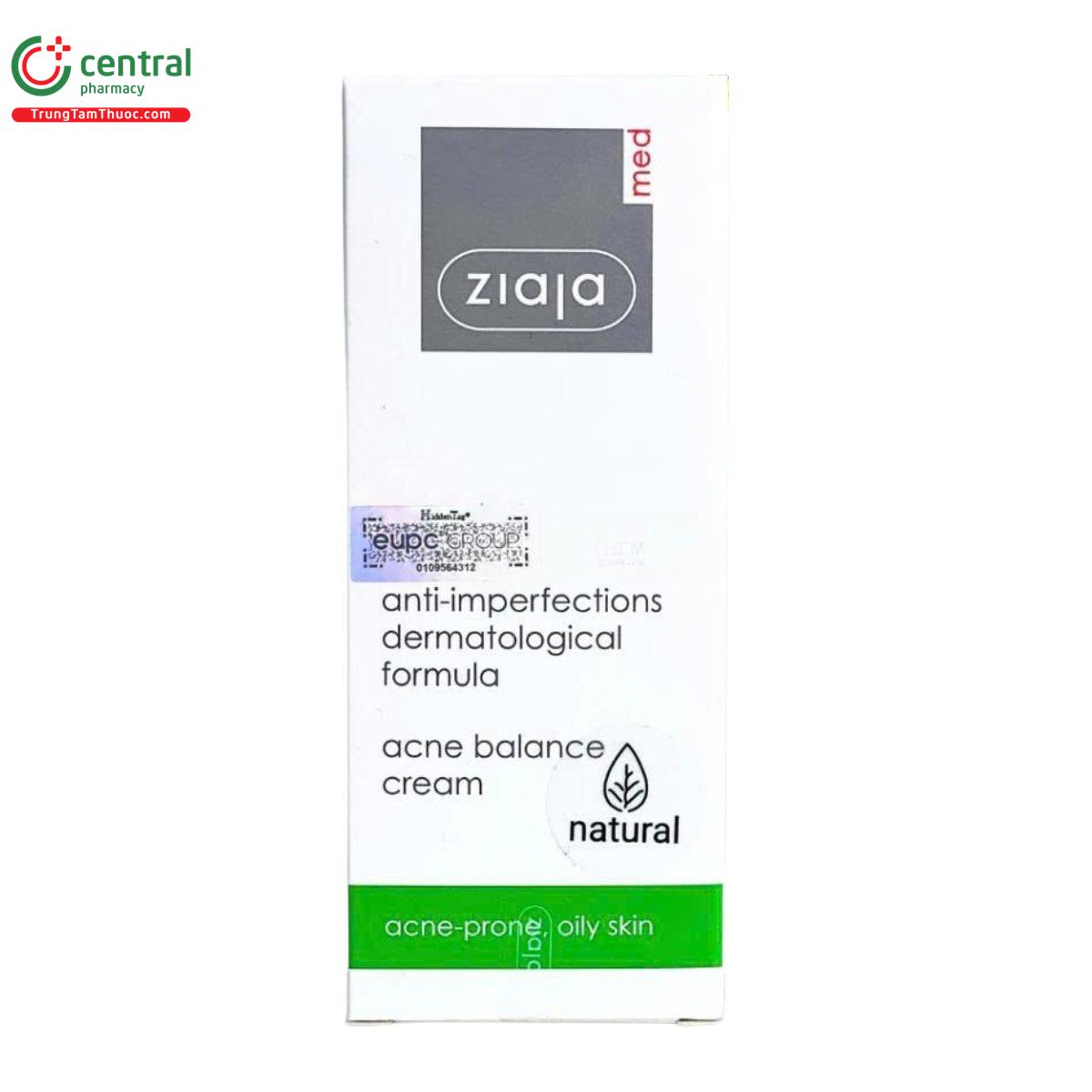 ziaja med anti imperfections dermatological formula acne balance cream 2 G2477