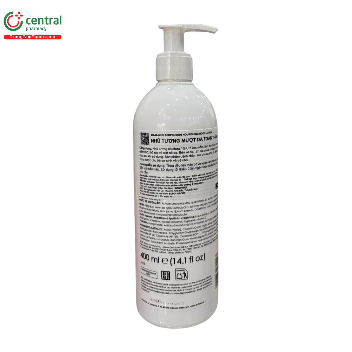 ziaja med atopic skin dermatological formula body lotion nourishing 400ml 3 L4577
