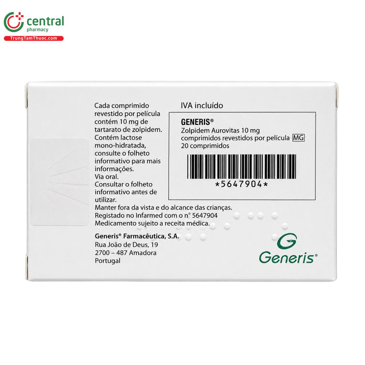zolpidem aurovitas 10mg 2 J3740