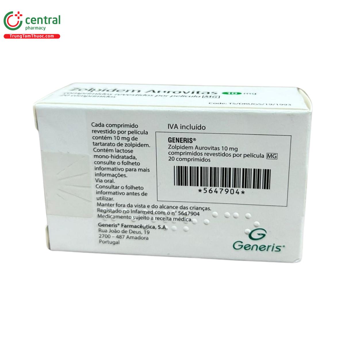 zolpidem aurovitas 10mg 6 J3611