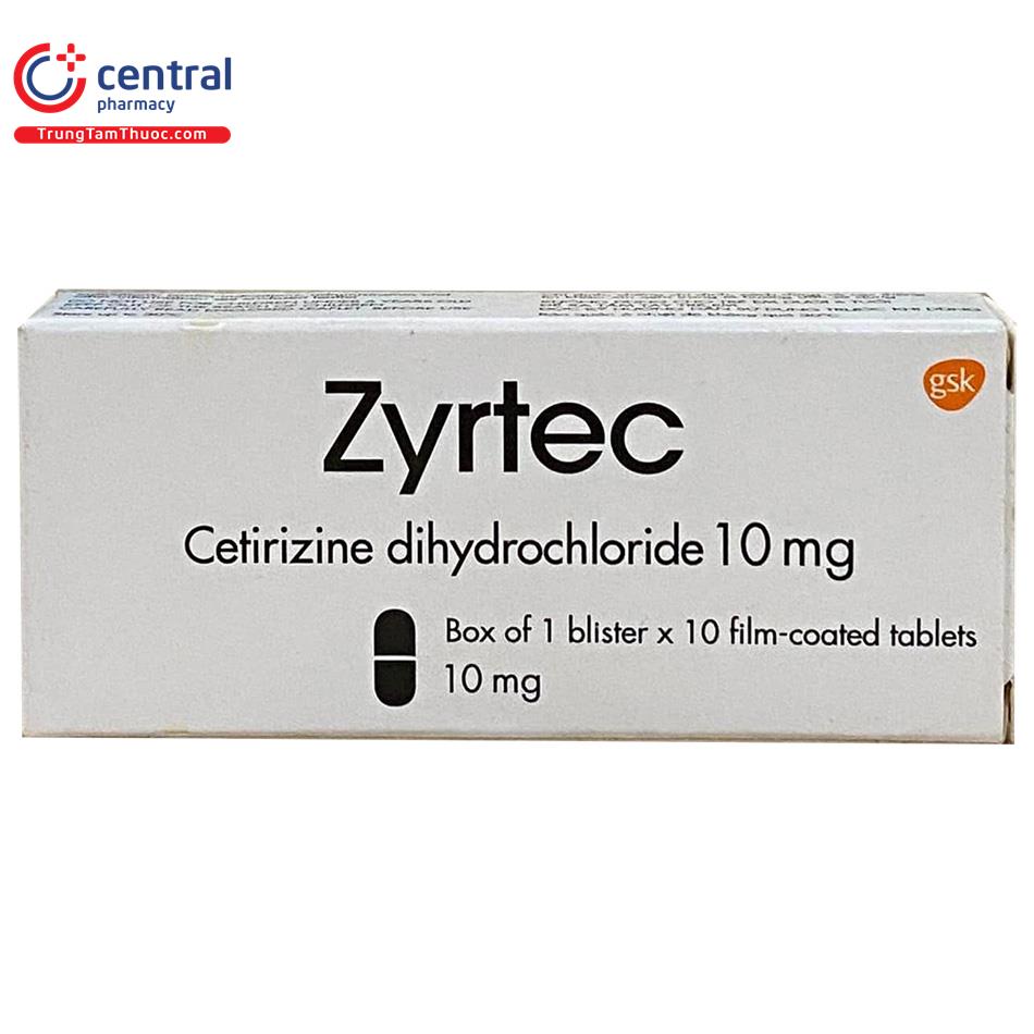 Zyrtec 10mg (hộp 10 viên)