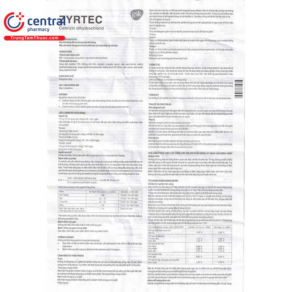 zyrtec 60ml 6 I3457