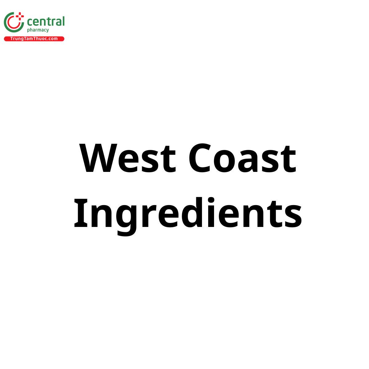 THE WEST COAST INGREDIENTS, CORP. USA.