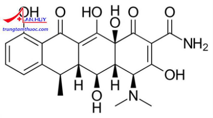 Hình ảnh công thức phân tử của Doxycycline