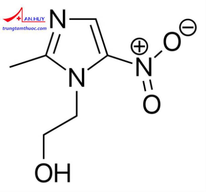 Hình ảnh công thức phân tử của Metronidazol