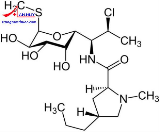 Hình ảnh công thức cấu tạo Clindamycin