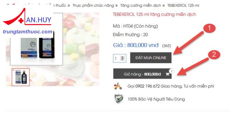 đặt mua sản phẩm trực tiếp